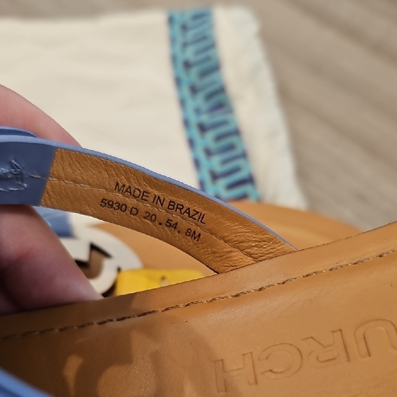 Tory Burch Tan and Yellow Miller Sandals - Picture 6 of 7